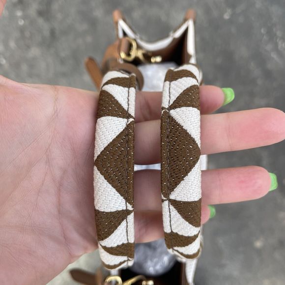 Prada Symbole Shopper Tote Jacquard Small Brown, Multicolor - Picture 9 of 16